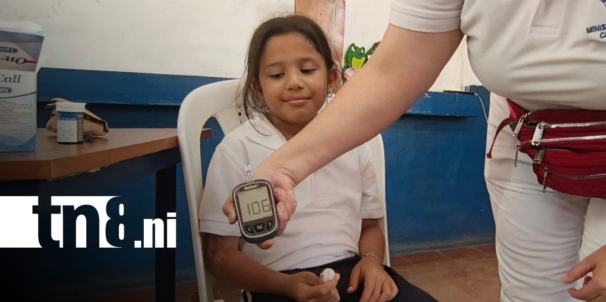 Foto: MINSA impulsa la detección de diabetes desde colegios de Managua / TN8