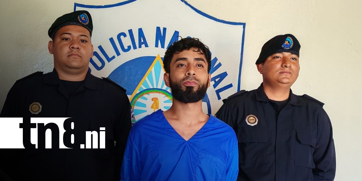 Foto: Captura de sujeto con tacos de marihuana en Rivas / TN8