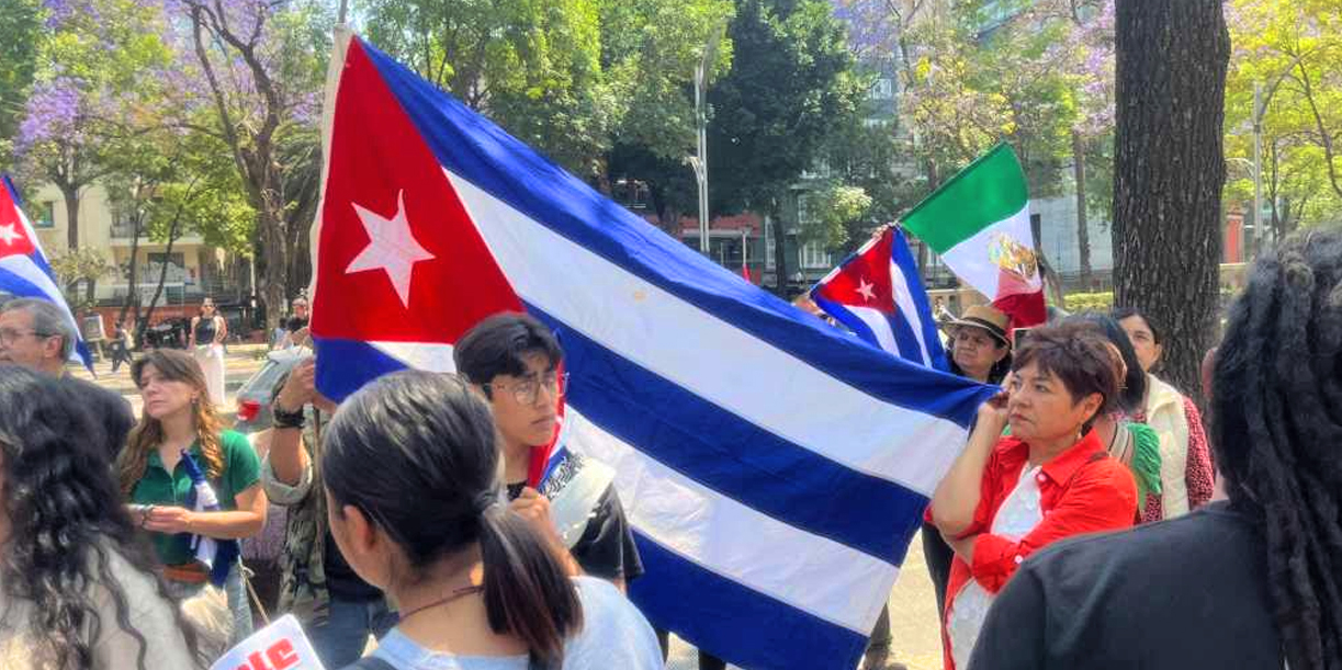 Foto: Protestas en México respaldan a Cuba frente a sanciones de EE.UU./ Cortesía