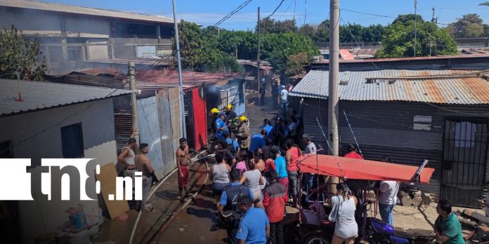 Foto: Incendio en el barrio Santa Ana, Managua / TN8