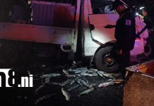Padre e hijo resultan lesionados en fuerte accidente entre Juigalpa y El Rama Foto: Accidente en trayecto de Juigalpa con El Rama / TN8