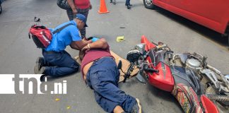 Foto: Accidente frente a Universidad Casimiro Sotelo /TN8