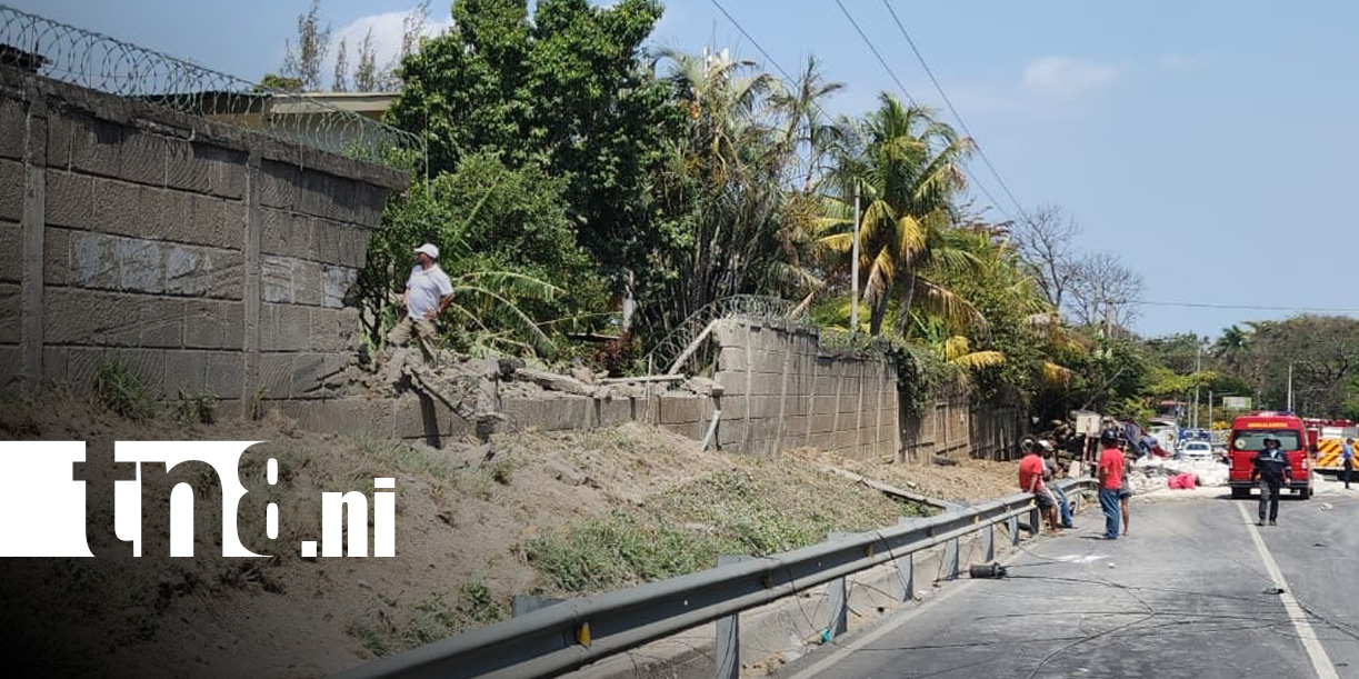 Foto: Accidente con rastra en Carretera Sur, Managua / TN8