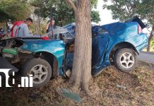Foto: Mortal accidente de tránsito en Peñas Blancas, Rivas / TN8