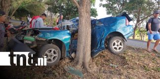 Foto: Mortal accidente de tránsito en Peñas Blancas, Rivas / TN8
