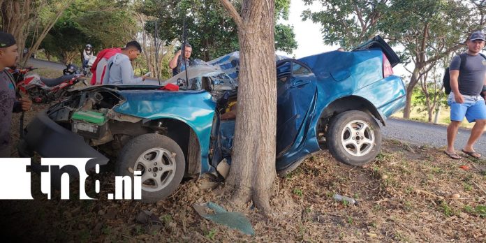 Foto: Mortal accidente de tránsito en Peñas Blancas, Rivas / TN8 Foto: Mortal accidente de tránsito en Peñas Blancas, Rivas / TN8