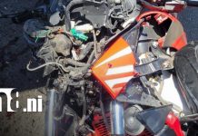 Motociclista grave tras colisión con camioneta en Carretera Norte Foto: Accidente en Carretera Norte, Managua / TN8