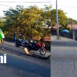 Foto: Motorizado grave tras violento choque en la carretera vieja a León /TN8