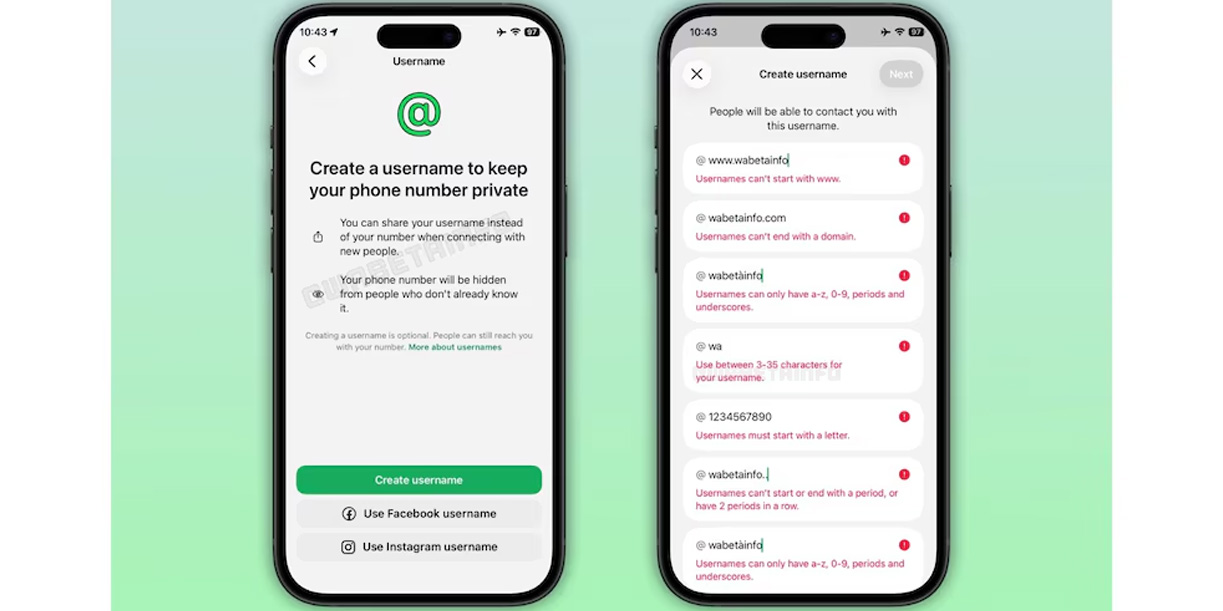 Foto: Nombres de usuario en WhatsApp /cortesía 