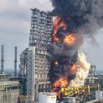 Foto: Llamas generan alerta en refinería estratégica de México /Cortesía
