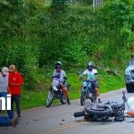Accidente entre motocicletas deja lesionados en Wiwilí Foto: Accidente entre motocicletas deja lesionados en Wiwilí/TN8
