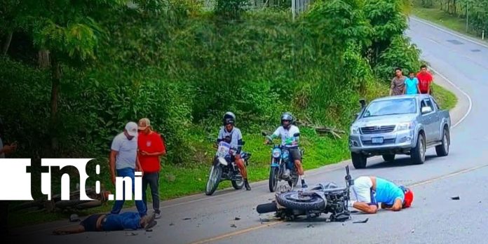 Foto: Accidente entre motocicletas deja lesionados en Wiwilí/TN8
