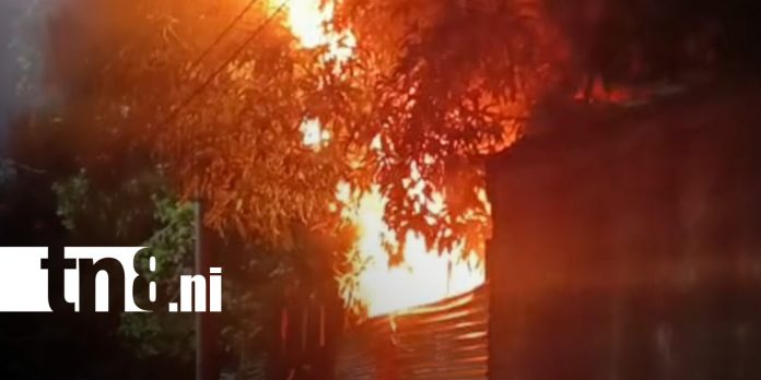 Foto: Incendio en Managua alarma a familia en Memorial Sandino/TN8