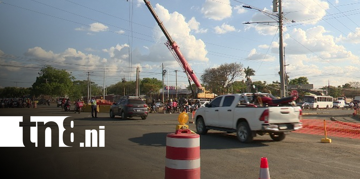Foto: Tráfico complicado en la Pista Héroes por obras en Managua/TN8