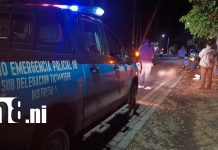 Foto: Motociclista pierde el control al intentar evadir retén en carretera a Ticuantepe/TN8