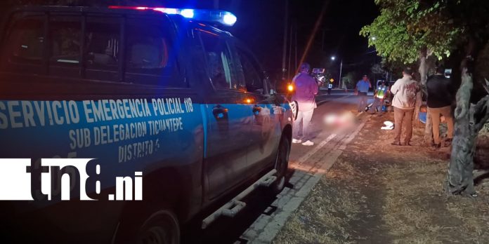 1 Foto: Motociclista pierde el control al intentar evadir retén en carretera a Ticuantepe/TN8