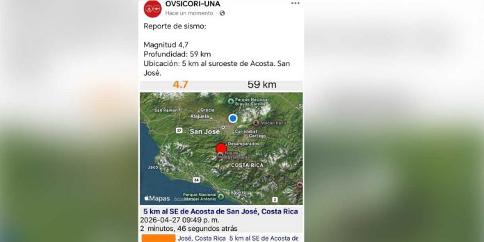 Foto: Sismo en Costa Rica: temblor de hasta 5.3 sacude el país/Cortesísa Foto: Sismo en Costa Rica: temblor de hasta 5.3 sacude el país/Cortesísa