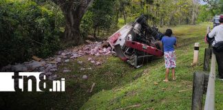 Foto: Volcadura de camión en Mulukukú deja cuantiosos daños materiales/TN8
