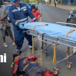 Foto: Motociclista lesionado tras colisionar con dos vehículos en Managua/TN8