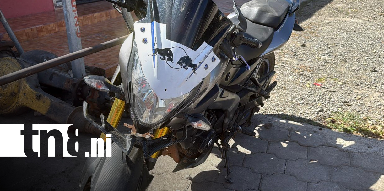 Foto: Motociclista resulta lesionado tras accidente en la carretera Juigalpa – Managua/TN8