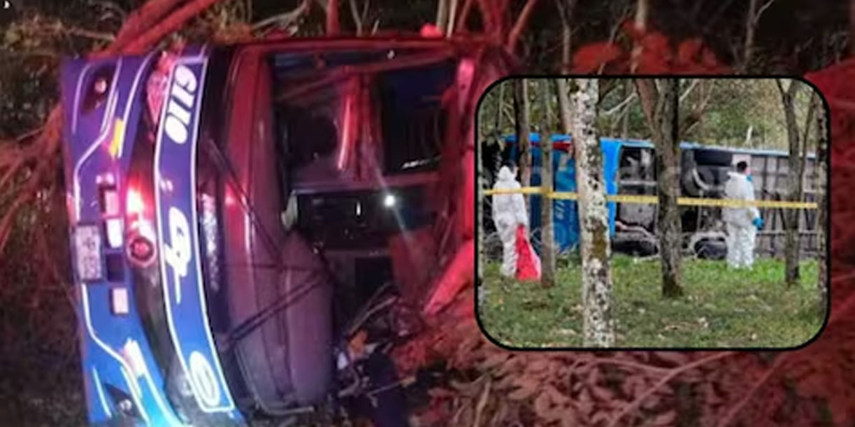 Foto: Bus volcado deja cinco muertos en vía Bogotá/ Cortesía