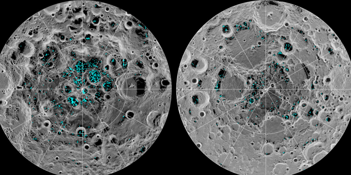 Foto: Indicios de hielo en la Luna/ Cortesía