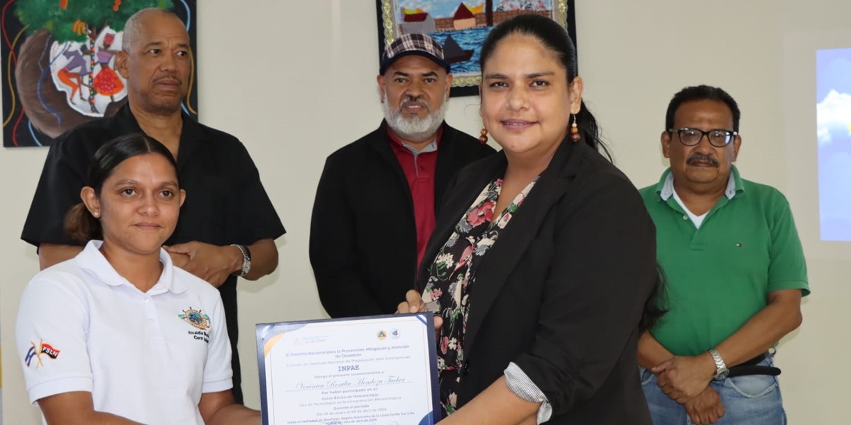 Foto: Finaliza en Bluefields curso clave para fortalecer la vigilancia meteorológica en la RACCS/Cortesía