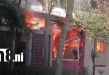 Foto: Fuerte incendio en el sector de Linda Vista/ Tn8