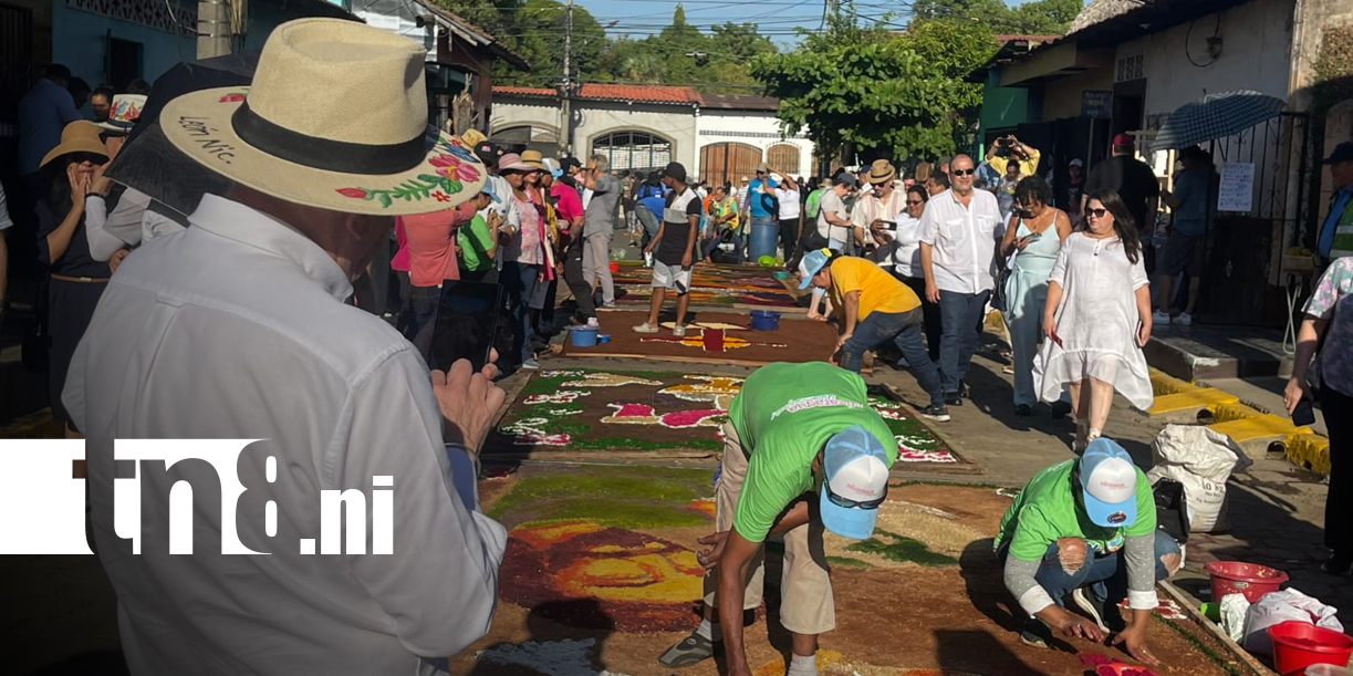 Foto: Sutiaba se llena de color y devoción con la exposición de alfombras pasionarias en León/TN8