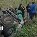 Vuelco de camioneta deja vehículo volcado en sector Las Pavas, Santo Domingo, Chontales Foto: Vuelco en Las Pavas deja camioneta volcada en Chontales/TN8