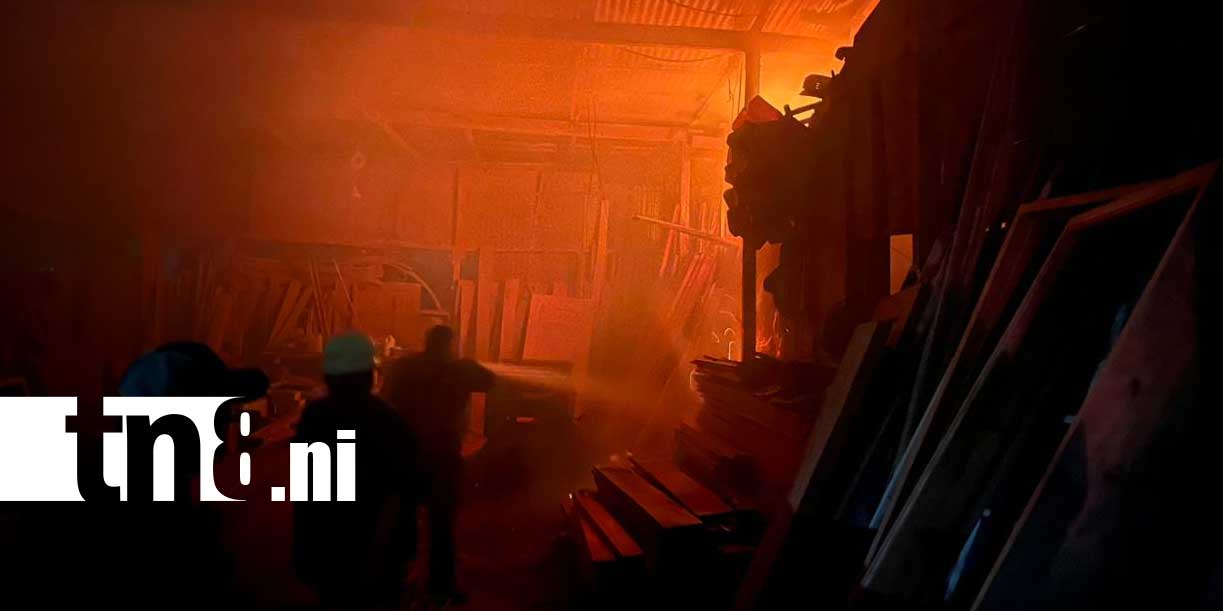Foto: Incendio en Matiguás en taller de carpintería/TN8