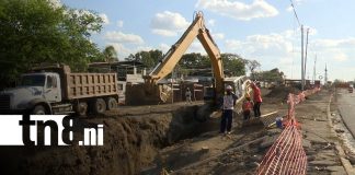 Foto: Tráfico complicado en la Pista Héroes por obras en Managua/TN8