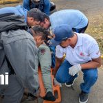 Colisión entre motociclistas deja dos lesionados en Managua Foto: Choque de motocicletas en Managua deja dos heridos/TN8