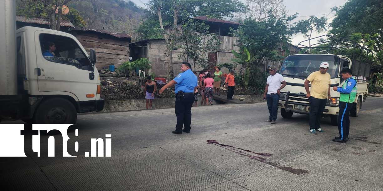 Foto: Camión atropella a hombre en carretera de Muy Muy, Matagalpa/TN8