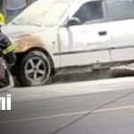 Foto: Incendio en vehículo sorprende a conductor en Managua/TN8