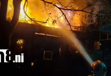 FOTO: Fallece adulto mayor en incendio en Masaya/ TN8