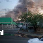 Bomberos controlan incendio en bodega de Maxi Palí en Ciudad Sandino (VIDEO) Foto: Incendio en Maxi Palí es controlado/ TN8