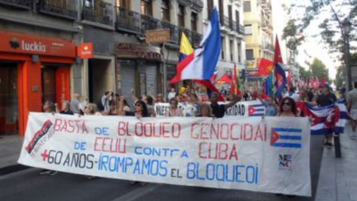 Foto: España: protestarán contra bloqueo a Cuba en Madrid/Cortesía