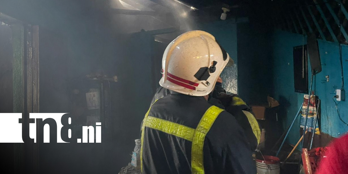 Foto: Incendio en vivienda de San Miguel, Masaya / TN8
