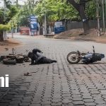 Foto: Fuerte accidente entre motos en Managua / TN8