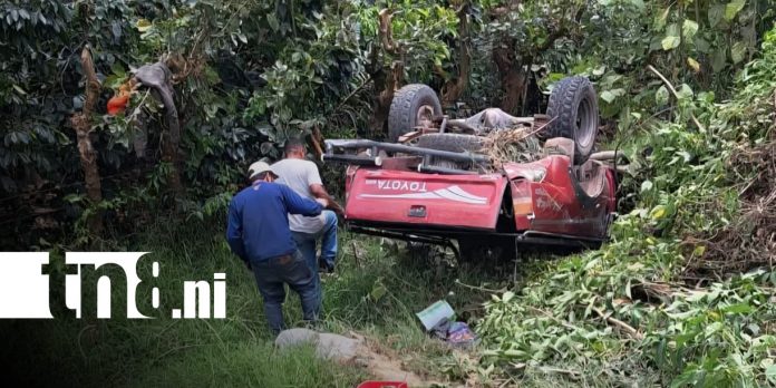 Foto: Fatal accidente de tránsito en San Sebastián de Yalí, Jinotega / TN8