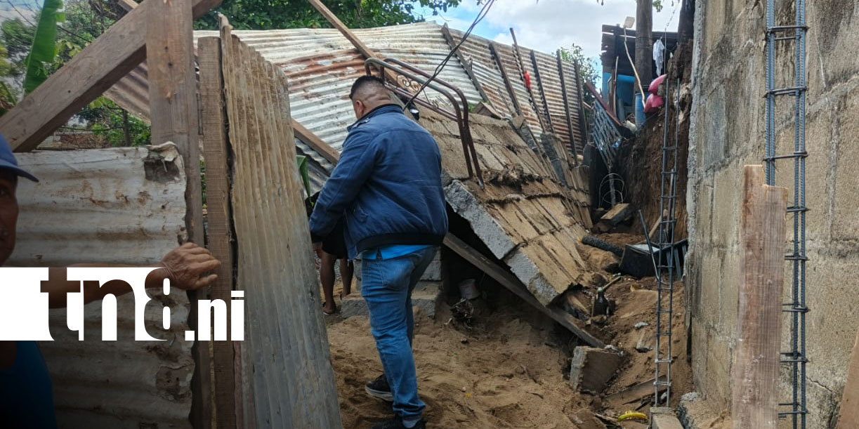 Foto: Albañil queda prensado tras colapso de muro en Managua/TN8