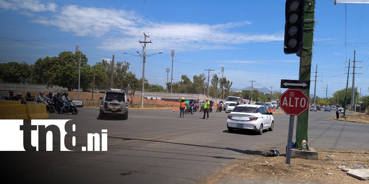 Foto: Afectación del tráfico en la zona de ENEL Central, Managua / TN8