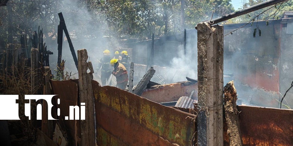 Foto: Incendio en el barrio Hilario Sánchez, Managua / TN8