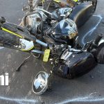 Foto: Colisión entre motocicletas en la salida de Juigalpa hacia Managua /TN8