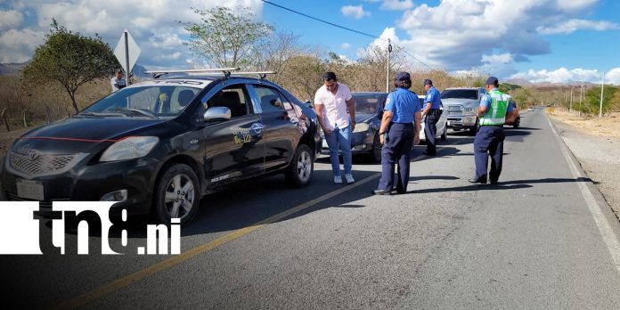 Foto: Vigilancia en las vías de Boaco / TN8