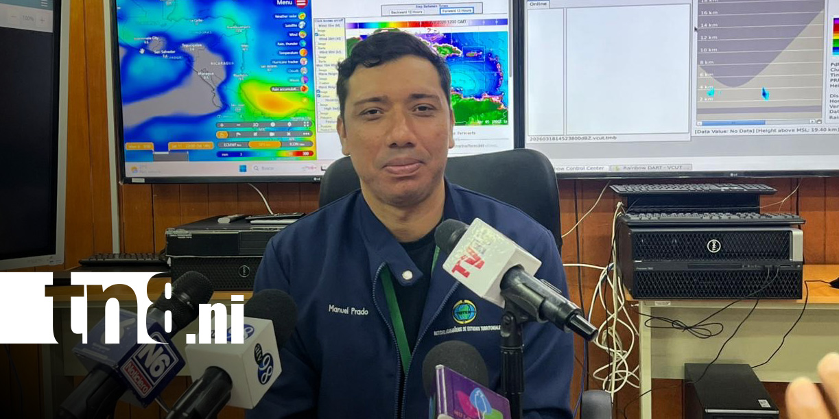 Foto: Reporte del INETER sobre clima en Nicaragua / TN8