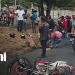 Foto: Fuerte accidente de tránsito cerca de la Rotonda El Periodista, Managua / TN8