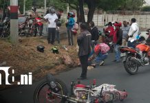 Foto: Fuerte accidente de tránsito cerca de la Rotonda El Periodista, Managua / TN8