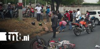 Foto: Fuerte accidente de tránsito cerca de la Rotonda El Periodista, Managua / TN8